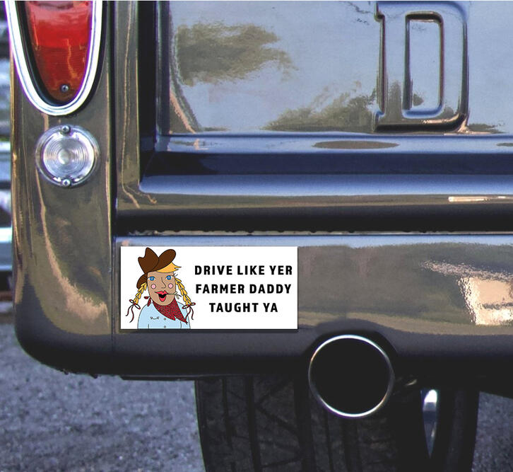 Country Driving Bumper Sticker