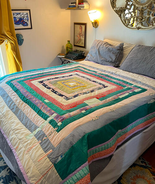 Restored quilt top patched and finished